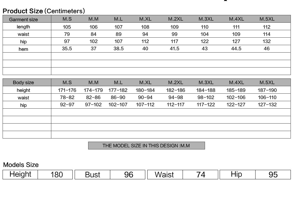 Charon Men's Punk Structure Slim Pants in Black Size Chart