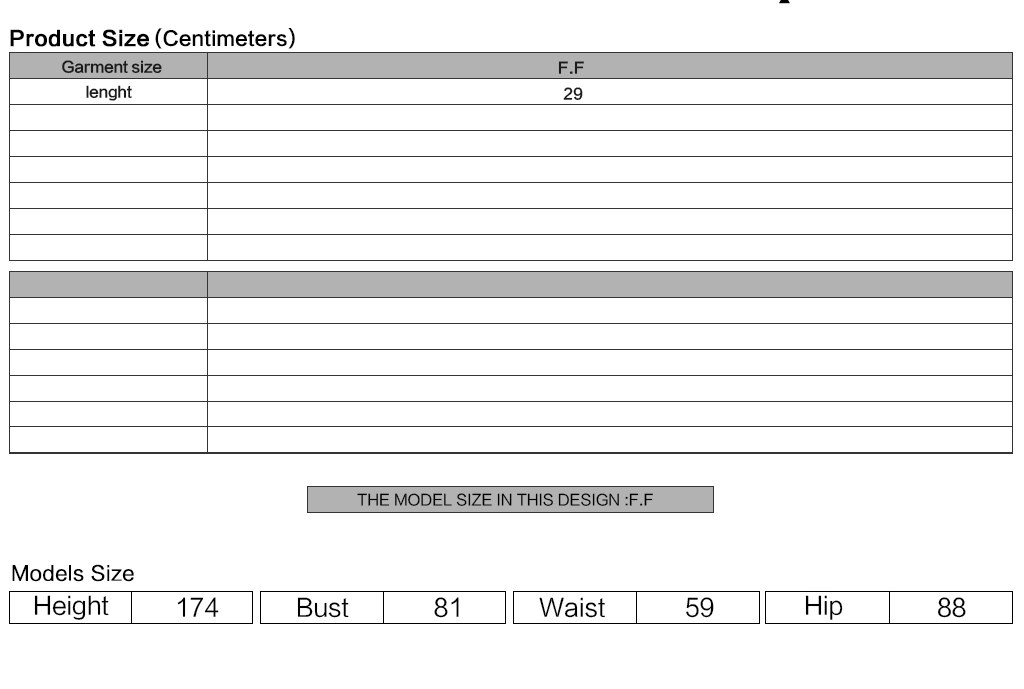 Porphyria Women's Gothic Accessory in Black Size Chart