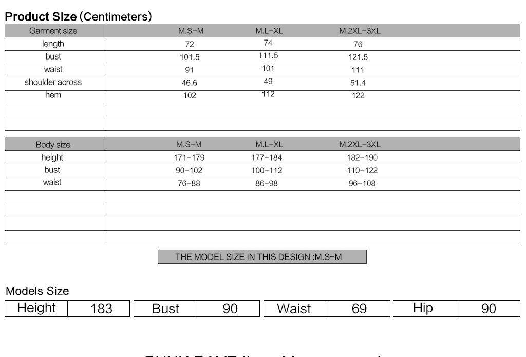 Corvid Men's Gothic Lace Up Top in Leopard Print Size Chart