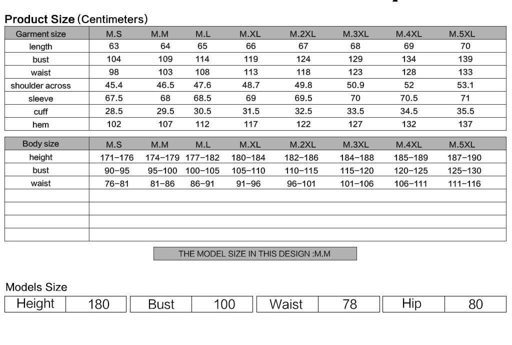 Augite Gothic X-Buckle Tactical Jacket Men's Size Chart