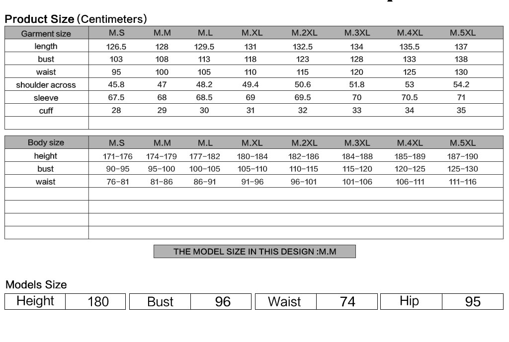 Brackish Punk Faux Leather Hooded Coat Men's Size Chart